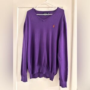 Polo Ralph Lauren Purple V-Neck Sweater